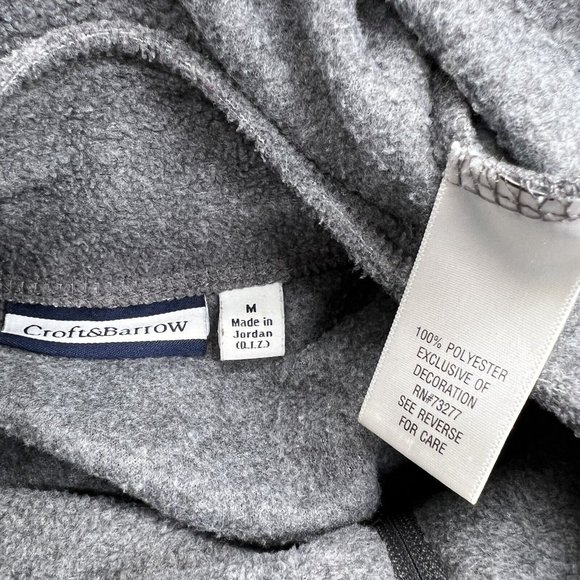 Croft & Barrow Fleece Full Zip Snowflake Embroidered Christmas Jacket Medium - Picture 4 of 8